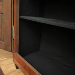 Large Biedermeier Wardrobe - Black Fabric Detail - Styylish