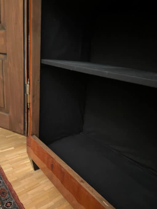 Large Biedermeier Wardrobe - Black Fabric Detail - Styylish