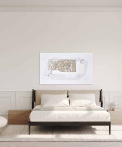 Mixed media by Alicja Wasilka- above a bed-Styylish