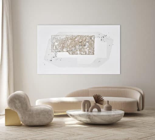 Mixed media by Alicja Wasilka- in amodern living room- Styylish