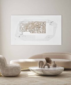 Mixed media by Alicja Wasilka- in amodern living room- Styylish