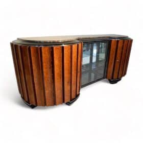 Large Art Deco Sideboard, Amboyna Burl and Rosewood, Paris, France circa 1925