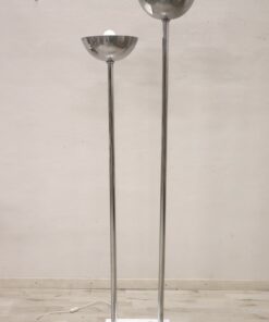 Chrome and Marble Floor Lamp - Full Perspective - Styylish