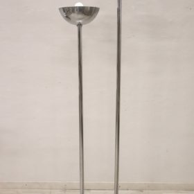 Chrome and Marble Floor Lamp, Italy, 1980s