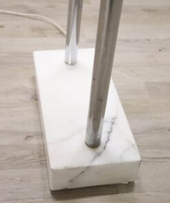 Chrome and Marble Floor Lamp - Marble Base Detail - Styylish