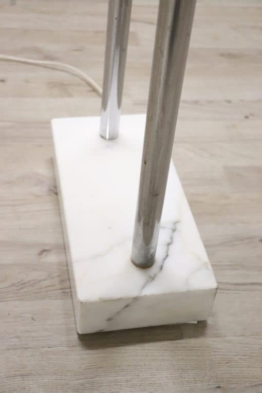 Chrome and Marble Floor Lamp - Marble Base Detail - Styylish