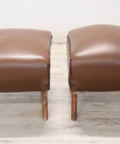 Pair of Italian Mid-Century Stools - Side Profile - Styylish