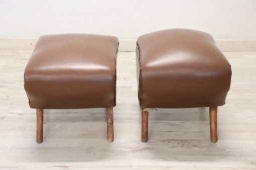 Pair of Italian Mid-Century Stools - Side Profile - Styylish