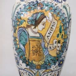 Italian Deruta Ceramic Amphorae - Decoration Detail - Styylish