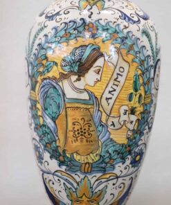 Italian Deruta Ceramic Amphorae - Decoration Detail - Styylish