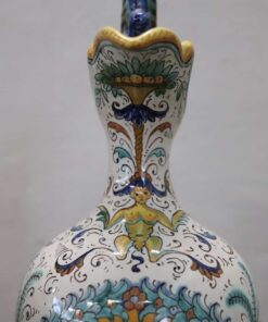 Italian Deruta Ceramic Amphorae - Top Decoration Detail - Styylish