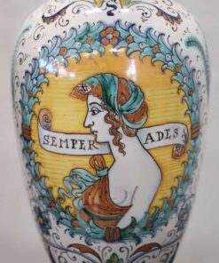 Italian Deruta Ceramic Amphorae - Hand Painted Decoration - Styylish