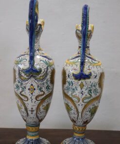 Italian Deruta Ceramic Amphorae - Back View - Styylish
