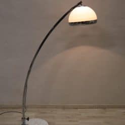 Vintage Guzzini Arc Floor Lamp - with Light On - Styylish