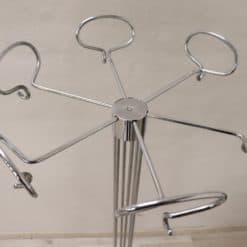 Chrome Coat Rack - Top Detail with Hangers - Styylish