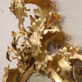 18th Century Italian Baroque Carved Gilded Wood Mirror