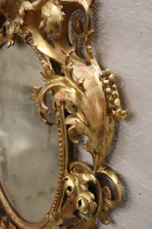 Carved Gilded Wood Mirror - Side Decoration Detail - Styylish