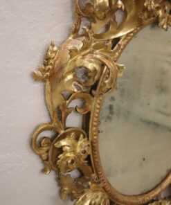 Carved Gilded Wood Mirror - Gilded Side Decoration Detail - Styylish