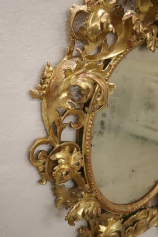 Carved Gilded Wood Mirror - Gilded Side Decoration Detail - Styylish