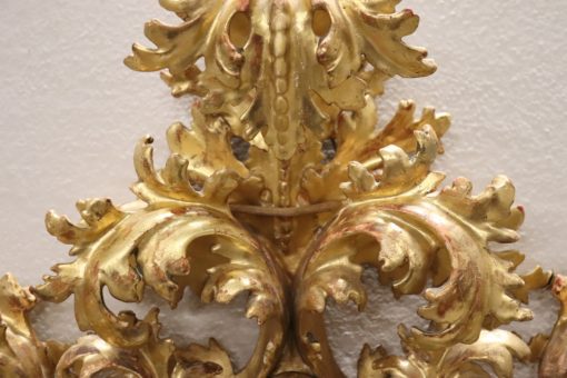 Carved Gilded Wood Mirror - Top Decoration Detail - Styylish