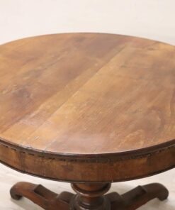 Charles X Round Table - Solid Walnut Top Detail - Styylish