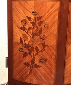 Napoleon III Demilune Cabinet- marquetry detail- Styylish