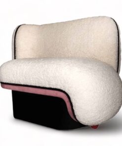 Elefante armchair-dolly wool&pink velvet- Styylish