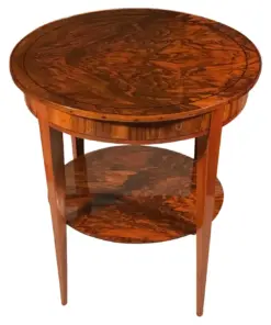 Biedermeier Walnut Side Table- leg detail- Styylish