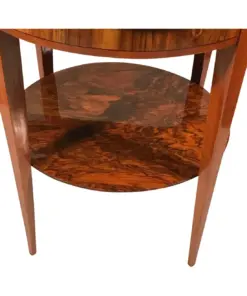 Biedermeier Walnut Side Table- shelf view- Styylish