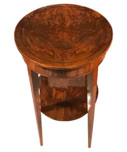 Biedermeier Walnut Side Table- top detail- Styylish