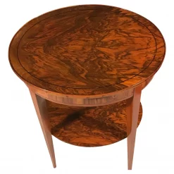 Biedermeier Walnut Side Table- view from above- Styylish