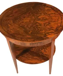 Biedermeier Walnut Side Table- view from above- Styylish