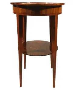 Biedermeier Walnut Side Table- side view- Styylish
