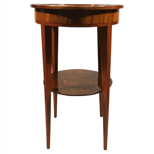 Biedermeier Walnut Side Table- side view- Styylish