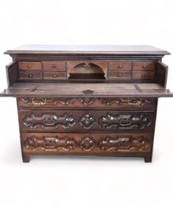 Carved Walnut Antique Commode - Styylish