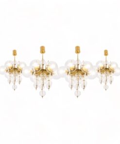 Brass and Glass Chandelier - Styylish