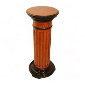 Rotating Pedestal, Neoclassical Style, Beech Wood, Ebonized, Germany circa 1920