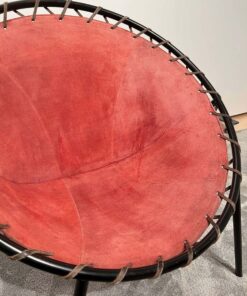 Balloon Lounge Chair - Original Red Leather Seat - Styylish