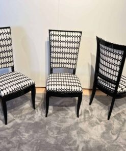 Art Deco High Back Dining Chairs - Back and Front Angles - Styylish