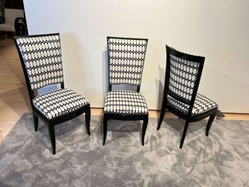 Art Deco High Back Dining Chairs - Back and Front Angles - Styylish