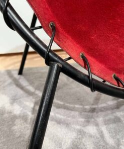 Balloon Lounge Chair - Back Leather Strap Detail - Styylish