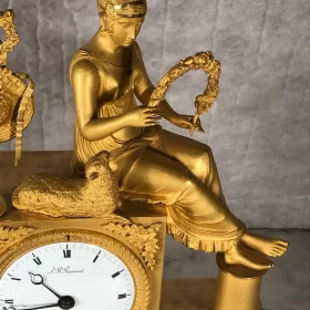 Empire Ormolu Mantel Clock, Belgium 1810