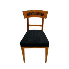 Antique Biedermeier Chair, Cherry Wood and Ink, South Germany circa 1820