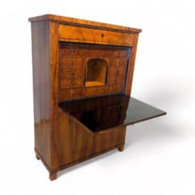 Neoclassical Biedermeier Secrétaire, Walnut, Yew, Ebonized, Germany, circa 1830