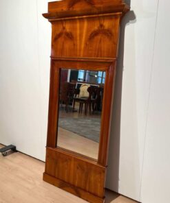 Cherry Biedermeier Wall Mirror - Full Profile Against Wall - Styylish
