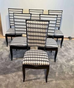 Art Deco High Back Dining Chairs - Set of Six in a Row - Styylish