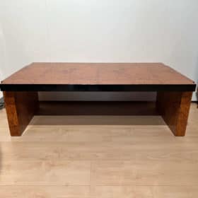 Art Deco Coffee Table, Amboyna Roots Veneer, France circa 1930