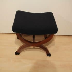 Large antique Stool, Mahogany, Paw Feet, France circa 1860