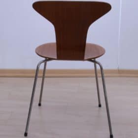 Pair of 3105 Mosquito Chairs by Arne Jacobsen, F. Hansen, Teak, Denmark, 1950s