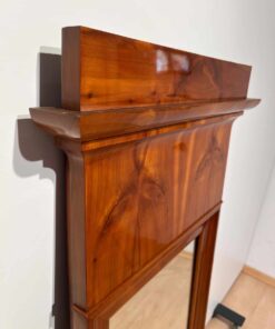 Cherry Biedermeier Wall Mirror - Top Edge Detail - Styylish